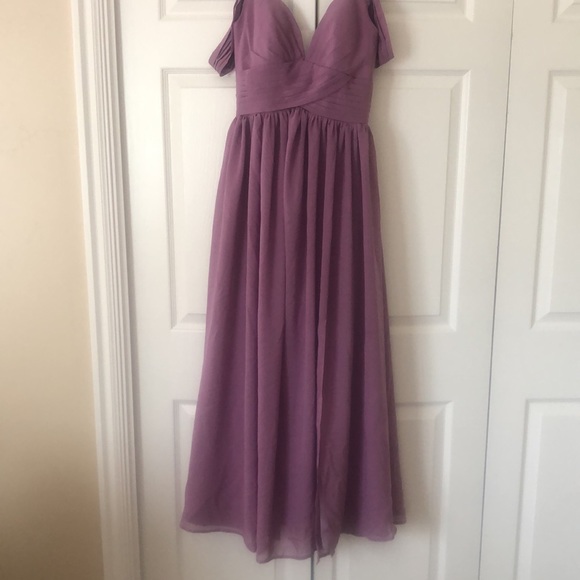 Mauve size 0 full length dress - Picture 3 of 5